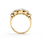 Diamond gold veretta ring