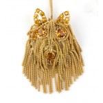 Gold silver necklace gold pendant