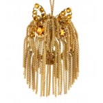 Gold silver necklace gold pendant