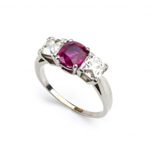 Ruby diamond gold ring