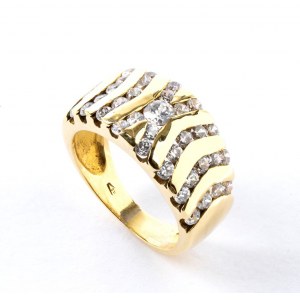 Gold Glaspaste Bandring