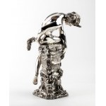 Marcello Mortet, Italian soldid silver sculpture depicting Narcissus
