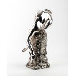 Marcello Mortet, Italian soldid silver sculpture depicting Narcissus