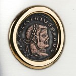 BULGARI, Sterling silver and gold case with coins