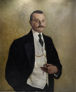 Maurice MENDJIZKI - Maurycy MĘDRZYCKI (1890-1951), Portret mężczyzny z cygarem, 1914