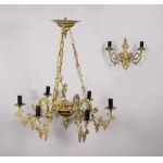 Chandelier and wall lamp - matched
