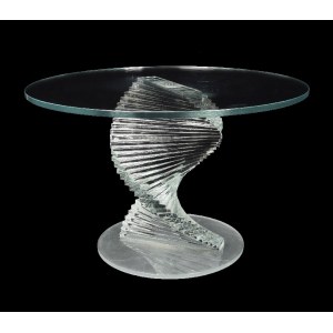 Auxiliary glass table, decorative