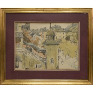 Jozef CZAJKOWSKI (1872-1947), Fragment of the Cloth Hall in Cracow, 1911