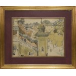 Józef CZAJKOWSKI (1872-1947), Fragment Sukiennic w Krakowie, 1911