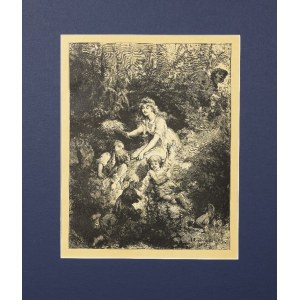 Elwiro Michał ANDRIOLLI (1836-1893), Zosia z dziećmi - z cyklu ilustracji do „Pana Tadeusza”, 1882