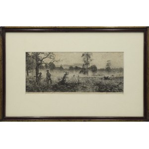 Ignacy ŁOPIEŃSKI (1865-1941) - według Juliana FAŁATA (1853-1929), Cesarz Wilhelm II na polowaniu