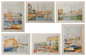 Serge MENDJISKY, French (1929-2017), Zestaw 6 litografii - z teki „Port Grimaud”