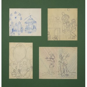 Paweł WRÓBEL (1913-1984), Cztery szkice we wspólnej oprawie