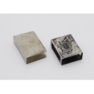 A pair of matchbox covers