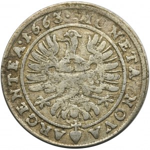 Silesia, Georg III, 15 Kreuzer Brieg 1663
