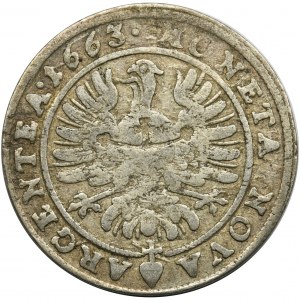 Śląsk, Księstwo legnicko-brzesko-wołowskie, Jerzy III Brzeski, 15 Krajcarów Brzeg 1663