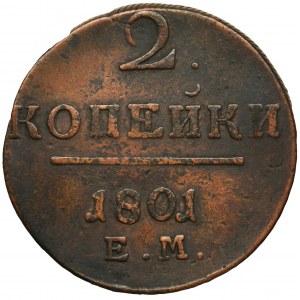 Russia, Paul I, 2 kopeks Jekaterinburg 1801 EM