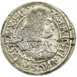 Silesia, Christian, 3 Kreuzer Brieg 1668 CB - letters И