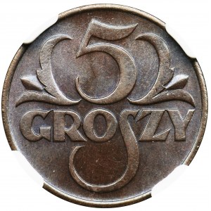 5 groszy 1936 - NGC MS67 BN