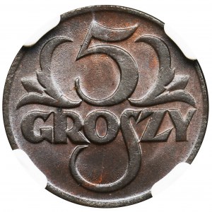 5 groszy 1925 - NGC MS65 BN