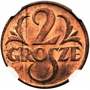 2 grosze 1925 - NGC MS65 RD - RZADKOŚĆ