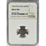 1 grosz 1934 - NGC MS67 BN