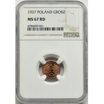 1 grosz 1937 - NGC MS67 RD