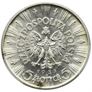 Pilsudski, 5 zloty 1935 - PCGS MS63