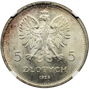 Nike, 5 zloty Warsaw 1928 - NGC MS62