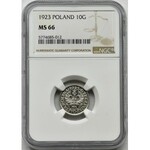 10 groszy 1923 - NGC MS66 - PIĘKNY