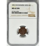 Free City of Danzig, Shilling 1812 N - NGC MS62 BN