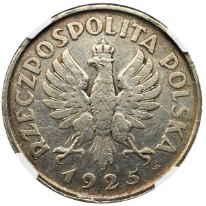 5 złotych 1925, Konstytucja - 81 perełek - NGC AU50