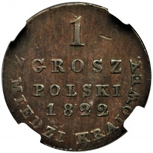 1 polish groschen Warsaw 1822 IB - NGC AU58 BN