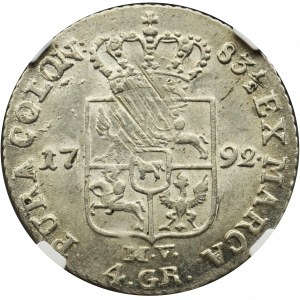 Poniatowski, 1 Zloty 1792 MV - NGC MS61