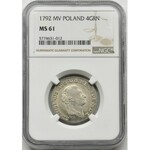 Poniatowski, 1 Zloty 1792 MV - NGC MS61