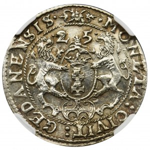 Sigismund III Vasa, 1/4 Thaler Danzig 1625 - NGC MS62 - PR•
