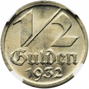 Wolne Miasto Gdańsk, 1/2 guldena 1932 - NGC MS64