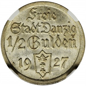 Wolne Miasto Gdańsk, 1/2 guldena 1927 - NGC MS62