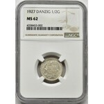 Free City of Danzig, 1/2 gulden 1927 - NGC MS62