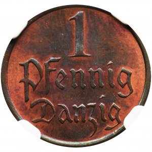 Free City of Danzig, 1 pfennig 1937 - NGC MS66 RB