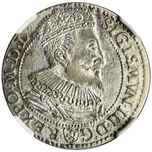Sigismund III Vasa, 6 Groschen Marienburg 1596 - NGC MS62