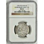 Sigismund III Vasa, 6 Groschen Marienburg 1596 - NGC MS62