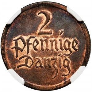 Free City of Danzig, 2 pfennig 1926 - NGC MS65 RB