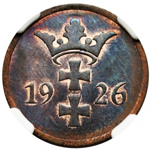 Free City of Danzig, 2 pfennig 1926 - NGC MS65 RB