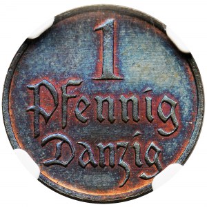 Free City of Danzig, 1 pfennig 1930 - NGC MS64 BN