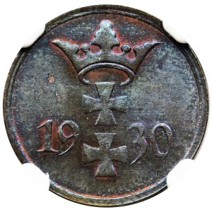 Free City of Danzig, 1 pfennig 1930 - NGC MS64 BN