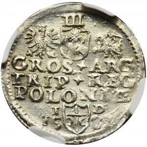 Zygmunt III Waza, Trojak Olkusz 1589 - NGC MS63