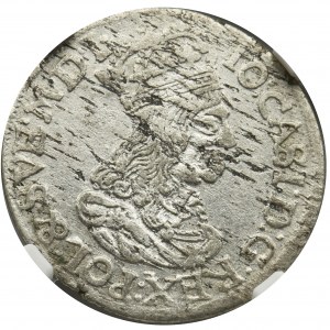 John II Casimir, 6 Groschen Krakau 1662 AT - NGC AU DETAILS
