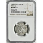 John II Casimir, 6 Groschen Krakau 1662 AT - NGC AU DETAILS