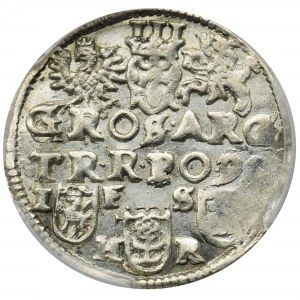 Zygmunt III Waza, Trojak Bydgoszcz 1597 - PCGS MS63 - podwójne G